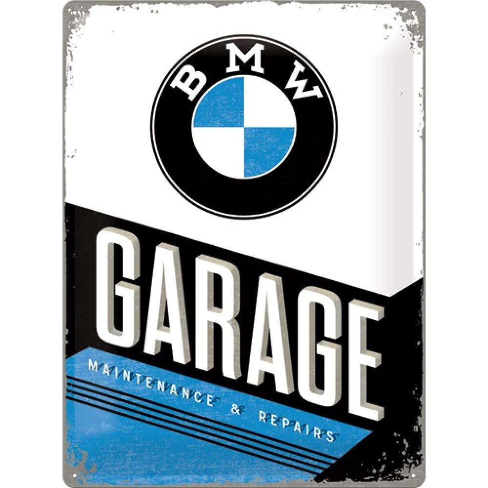 Placa metalica - BMW - Garage - 30x40 cm